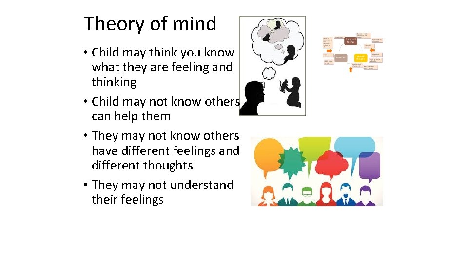 Theory of mind • Child may think you know what they are feeling and