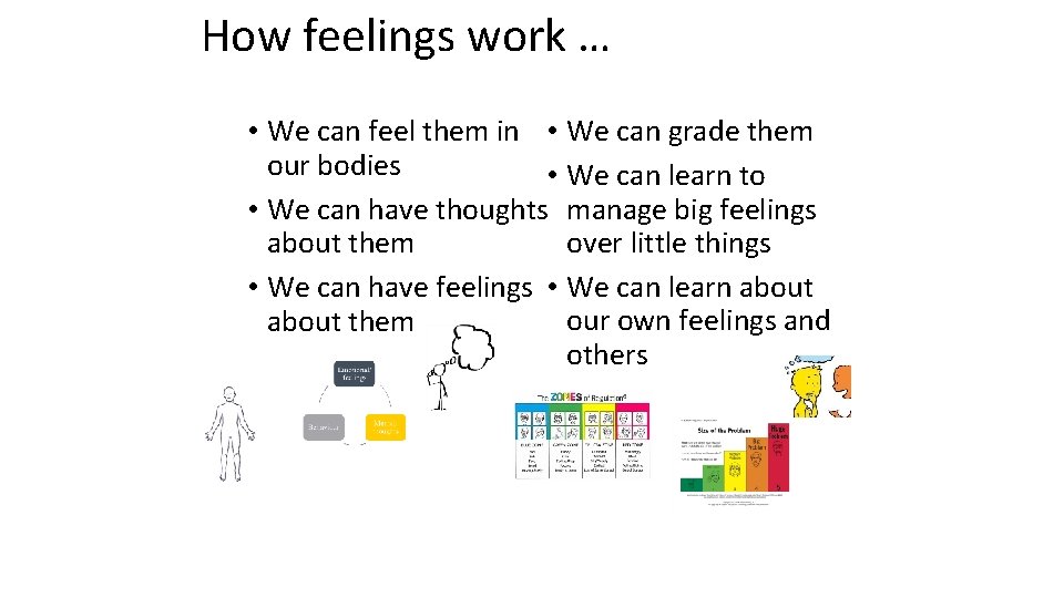 How feelings work … • We can feel them in • We can grade