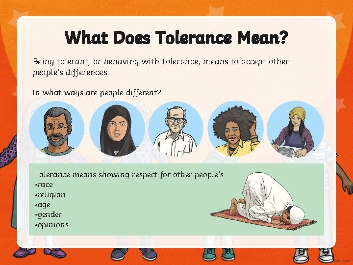 What Does Tolerance Mean? Being tolerant, or behaving with tolerance, means to accept other What Does Tolerance Mean? Being tolerant, or behaving with tolerance, means to accept other