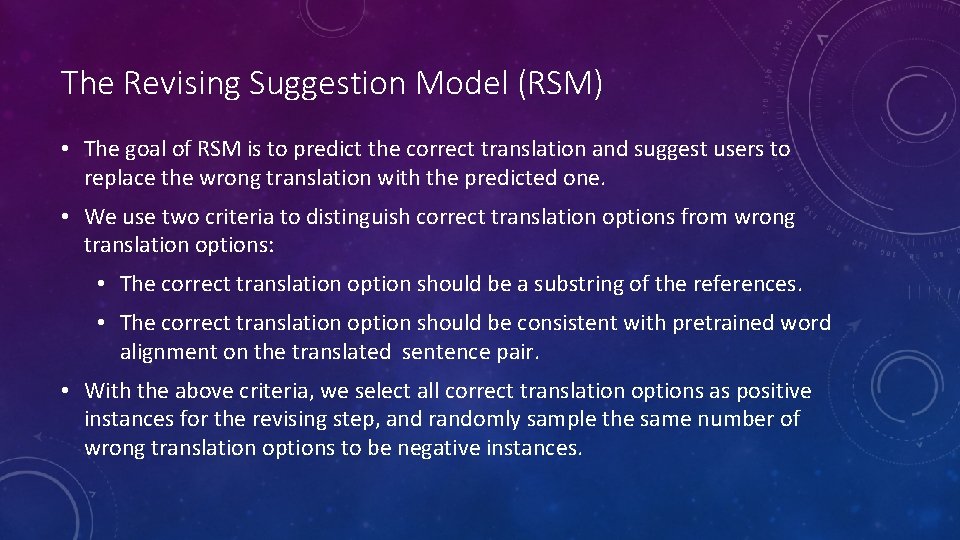 The Revising Suggestion Model (RSM) • The goal of RSM is to predict the The Revising Suggestion Model (RSM) • The goal of RSM is to predict the