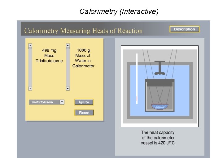 Calorimetry (Interactive) 