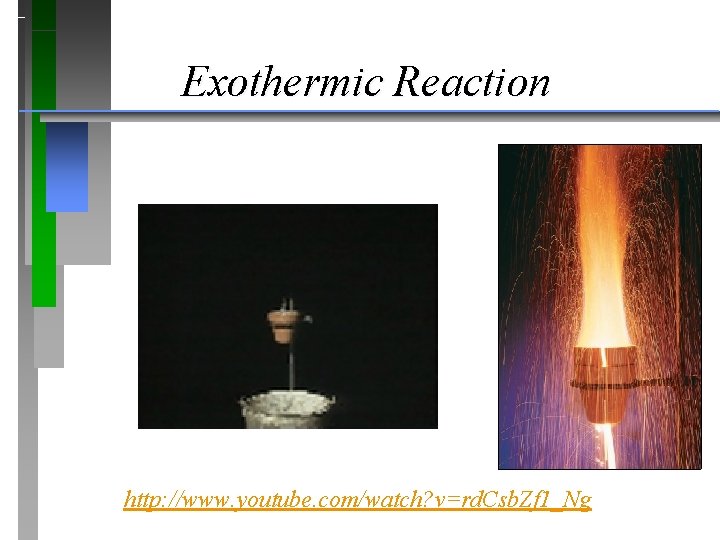 Exothermic Reaction http: //www. youtube. com/watch? v=rd. Csb. Zf 1_Ng 