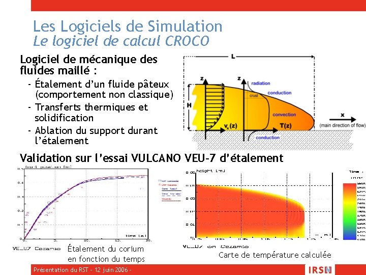 Les Logiciels de Simulation Le logiciel de calcul CROCO Logiciel de mécanique des fluides