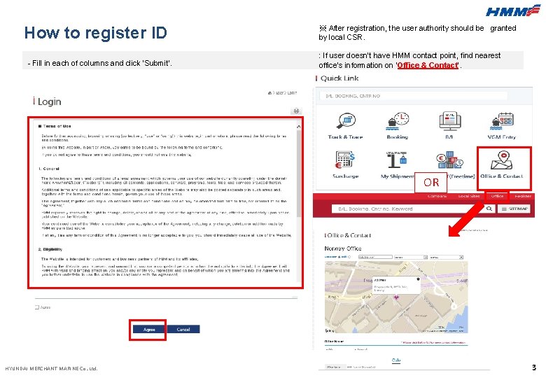 How to register ID - Fill in each of columns and click ‘Submit’. ※