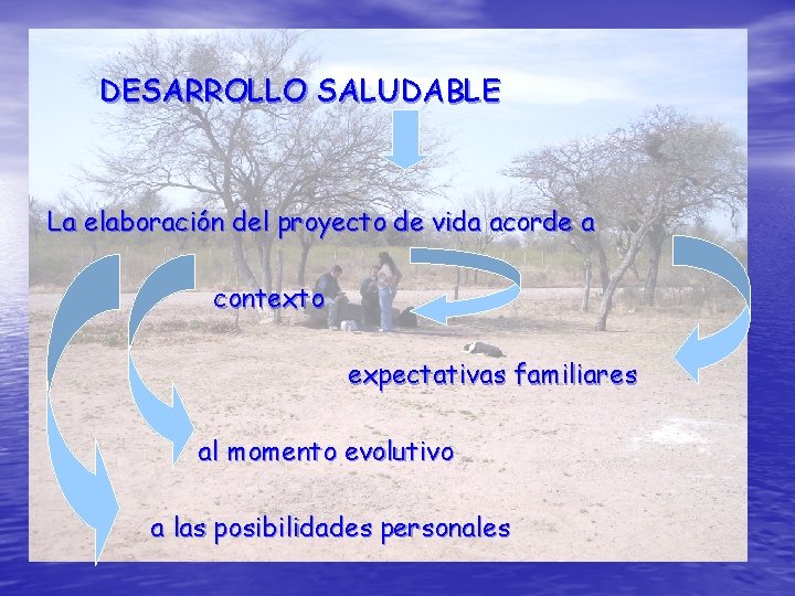 DESARROLLO SALUDABLE La elaboración del proyecto de vida acorde a contexto expectativas familiares al