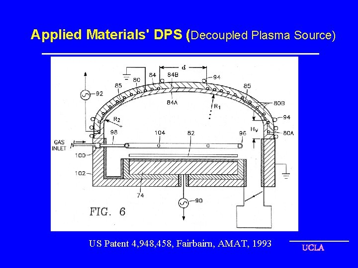 Applied Materials' DPS (Decoupled Plasma Source) US Patent 4, 948, 458, Fairbairn, AMAT, 1993