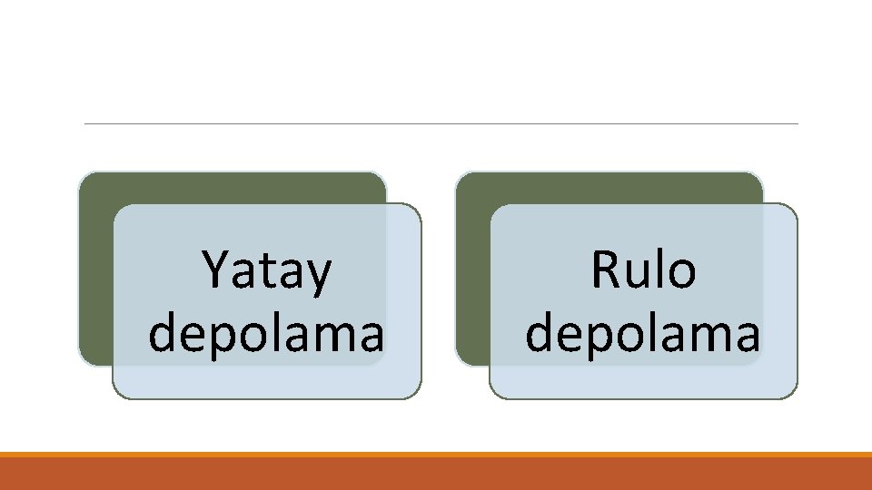 Yatay depolama Rulo depolama 