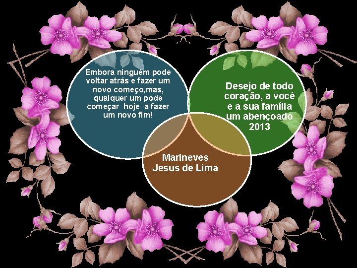 Embora ninguém pode voltar atrás e fazer um novo começo, mas, qualquer um pode