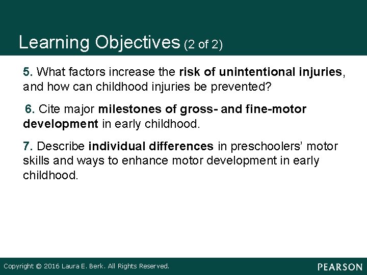 Learning Objectives (2 of 2) • 5. What factors increase the risk of unintentional