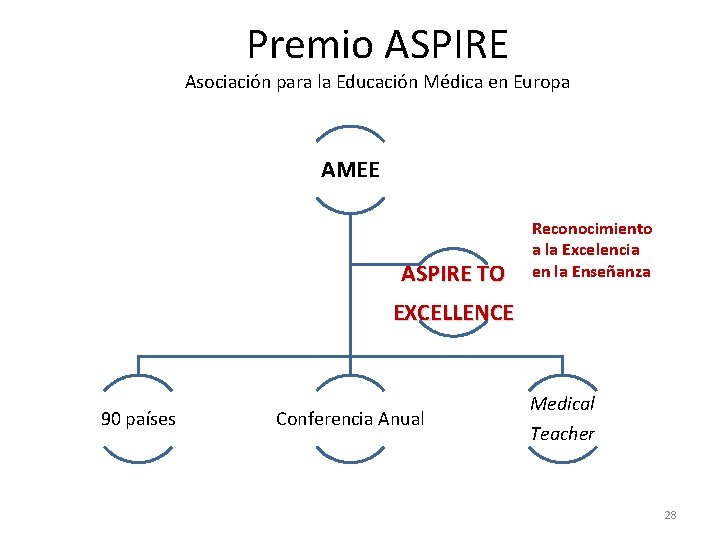 Premio ASPIRE Asociación para la Educación Médica en Europa AMEE ASPIRE TO Reconocimiento a