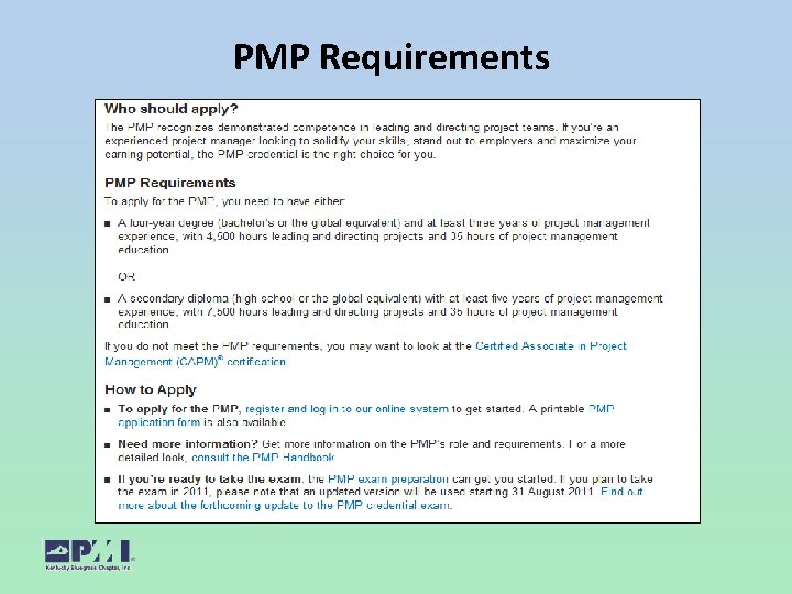 PMP Requirements 