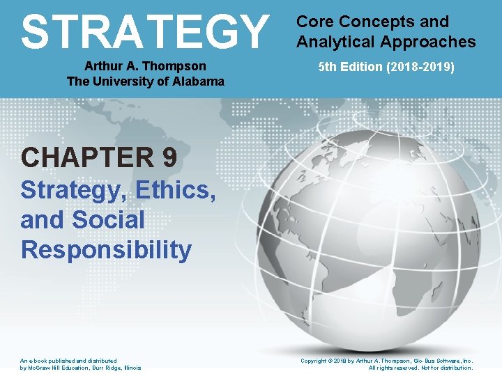 STRATEGY Core Concepts and Approaches Concepts Analytical and Analytic Strategy – Core Arthur A.