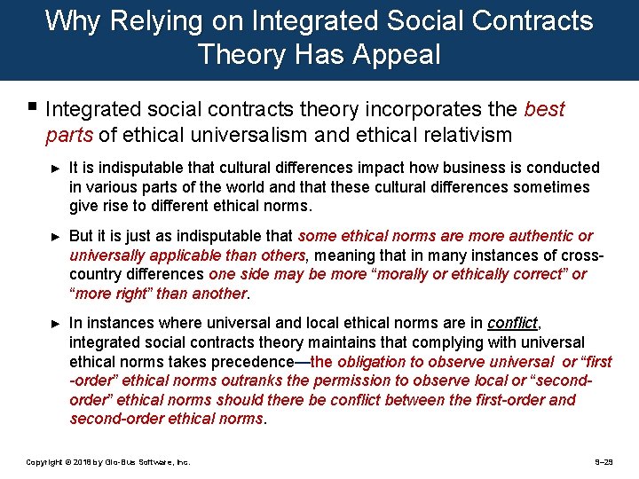 Why Relying on Integrated Social Contracts Theory Has Appeal § Integrated social contracts theory