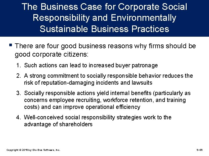 The Business Case for Corporate Social Responsibility and Environmentally Sustainable Business Practices § There