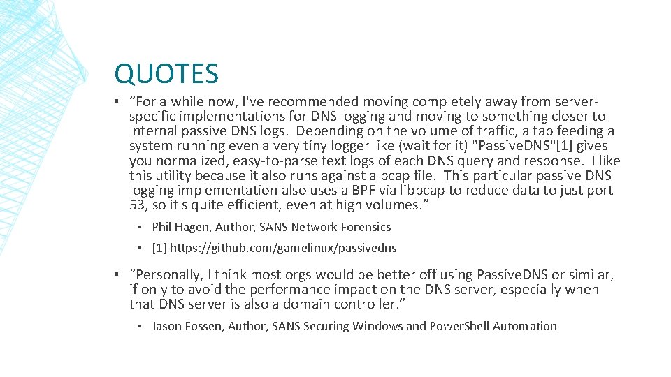 QUOTES ▪ “For a while now, I've recommended moving completely away from serverspecific implementations QUOTES ▪ “For a while now, I've recommended moving completely away from serverspecific implementations