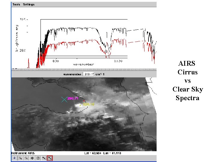 AIRS Cirrus vs Clear Sky Spectra 