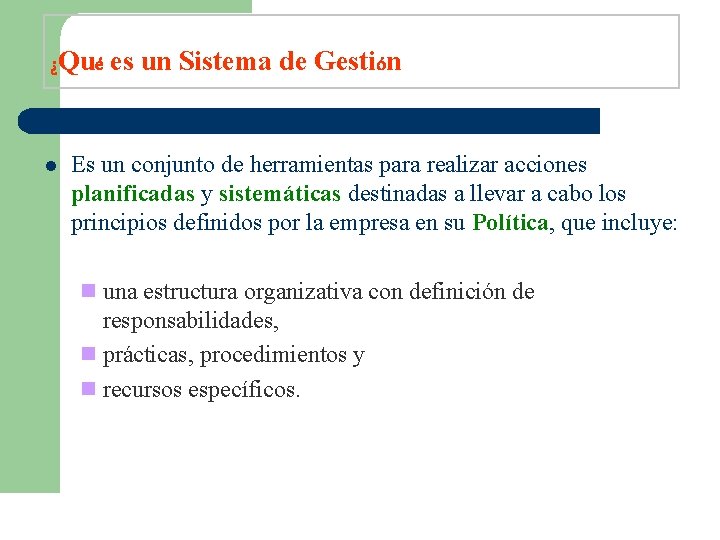 Sistemas de Gestin Qu es un Sistema de