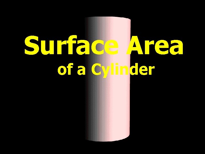 Surface Area of a Cylinder © T Madas 