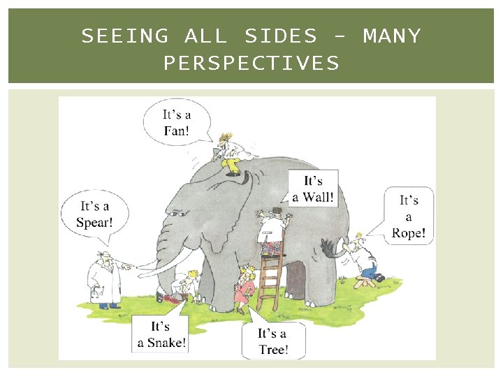 SEEING ALL SIDES - MANY PERSPECTIVES 