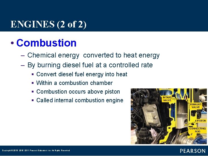 ENGINES (2 of 2) • Combustion – Chemical energy converted to heat energy – ENGINES (2 of 2) • Combustion – Chemical energy converted to heat energy –