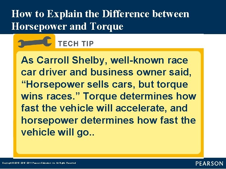 How to Explain the Difference between Horsepower and Torque As Carroll Shelby, well-known race How to Explain the Difference between Horsepower and Torque As Carroll Shelby, well-known race