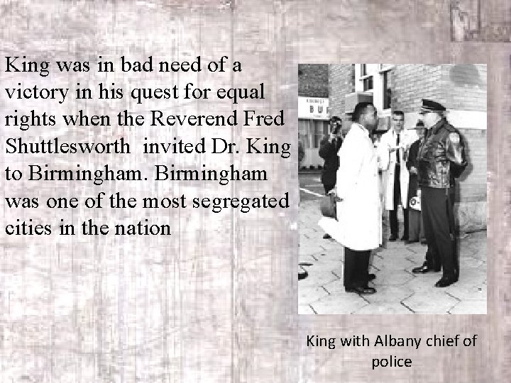 King was in bad need of a victory in his quest for equal rights