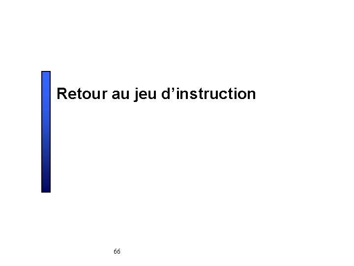 Retour au jeu d’instruction 66 