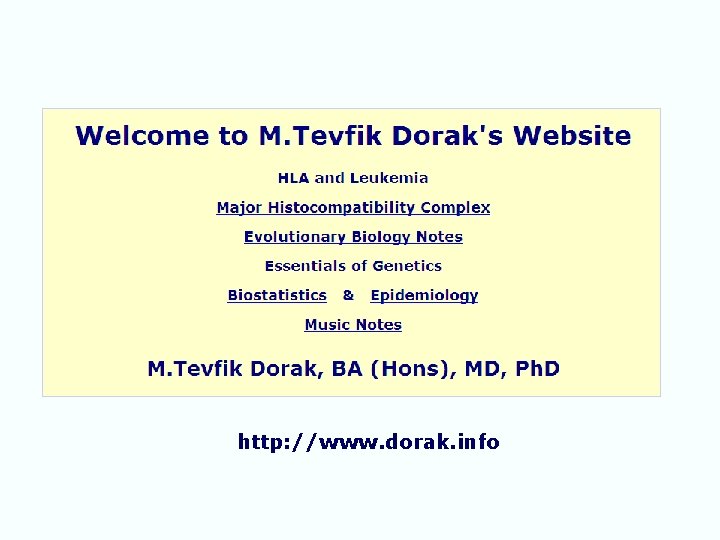 http: //www. dorak. info 