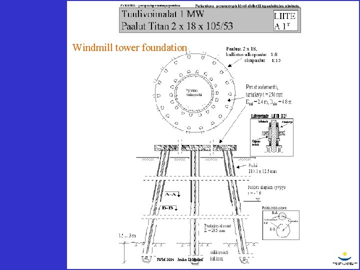 Windmill tower foundation IWM 2004 Jouko Lehtonen 