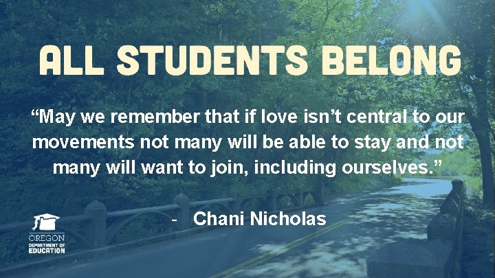 “May we remember that if love isn’t central to our movements not many will “May we remember that if love isn’t central to our movements not many will