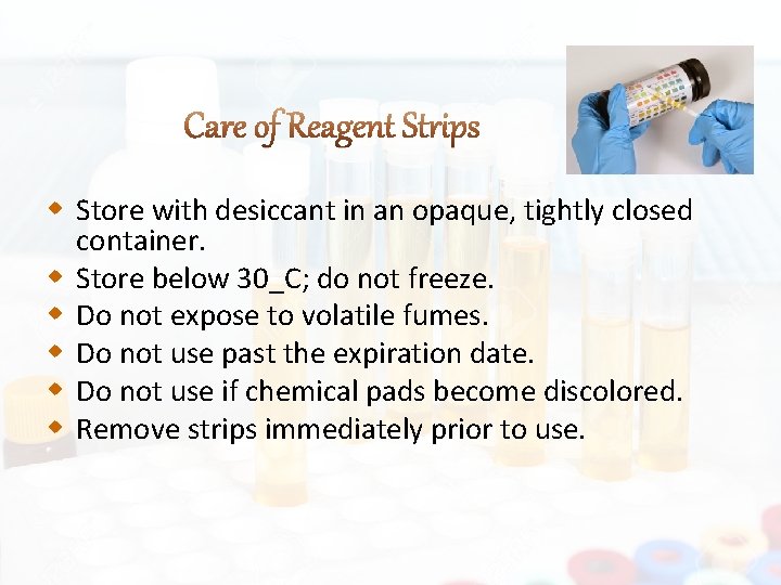 Store with desiccant in an opaque, tightly closed container. Store below 30_C; do