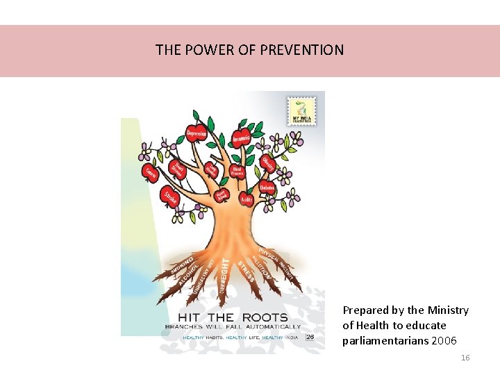 THE POWER OF PREVENTION Prepared by the Ministry of Health to educate parliamentarians 2006