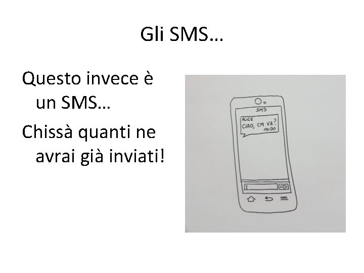 Gli SMS… Questo invece è un SMS… Chissà quanti ne avrai già inviati! 