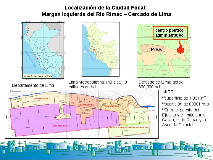 Localización de la Ciudad Focal: Margen Izquierda del Rio Rímac – Cercado de Lima