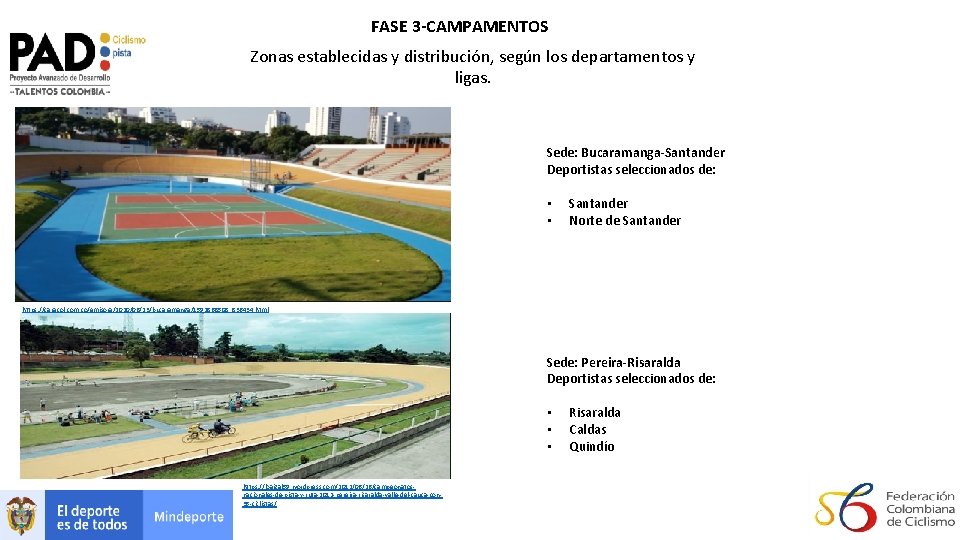FASE 3 -CAMPAMENTOS Zonas establecidas y distribución, según los departamentos y ligas. Sede: Bucaramanga-Santander FASE 3 -CAMPAMENTOS Zonas establecidas y distribución, según los departamentos y ligas. Sede: Bucaramanga-Santander