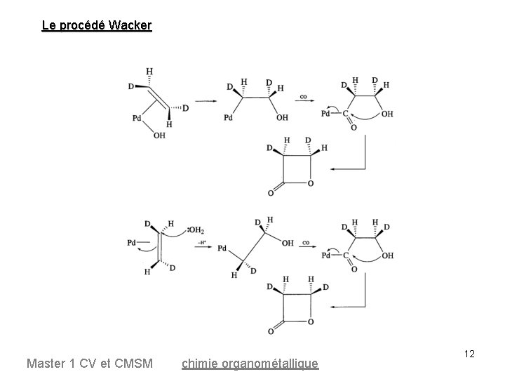 Le procédé Wacker Master 1 CV et CMSM chimie organométallique 12 