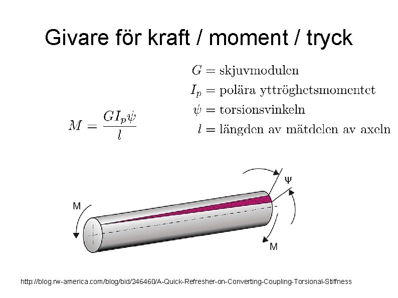 Givare för kraft / moment / tryck y http: //blog. rw-america. com/blog/bid/246460/A-Quick-Refresher-on-Converting-Coupling-Torsional-Stiffness 