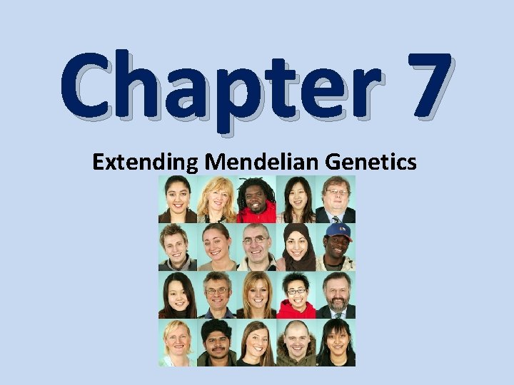 Chapter 7 Extending Mendelian Genetics 