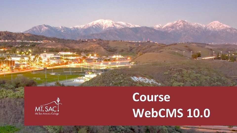 Course Web. CMS 10. 0 