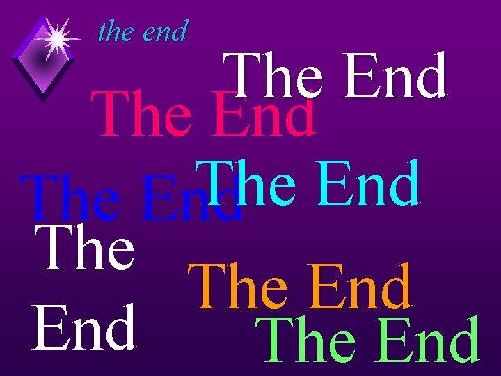 the end The End The End 