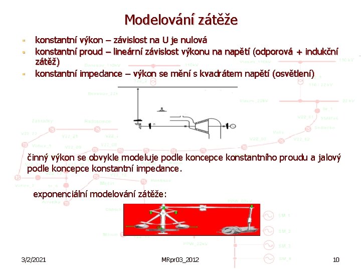 Modelování zátěže § § § konstantní výkon – závislost na U je nulová konstantní