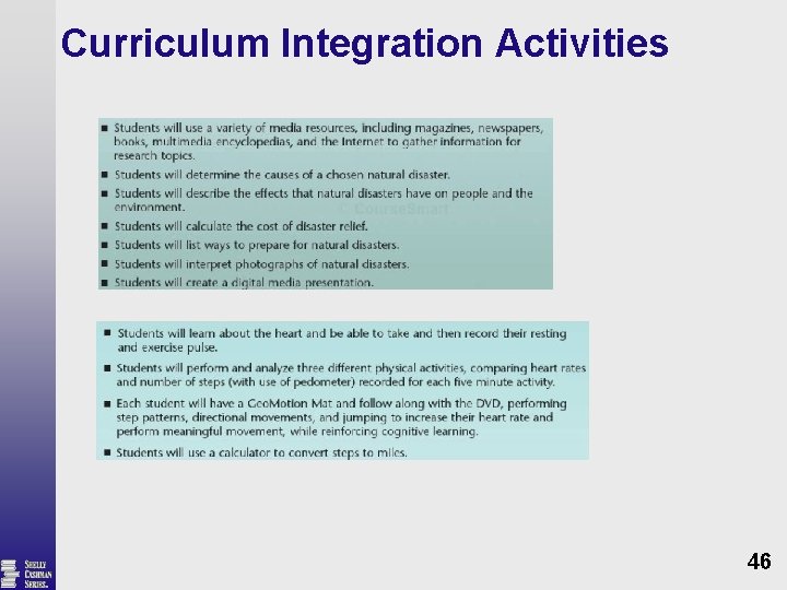 Curriculum Integration Activities 46 