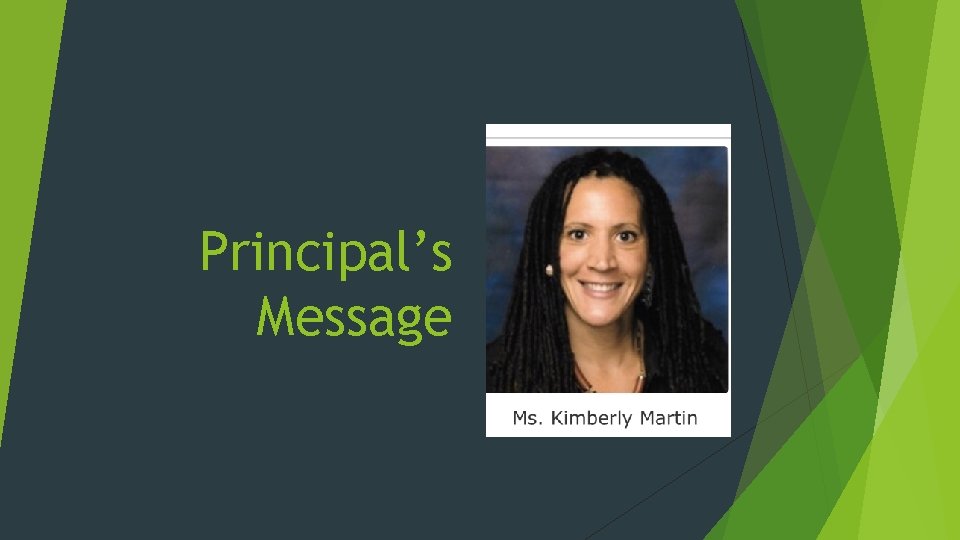 Principal’s Message 