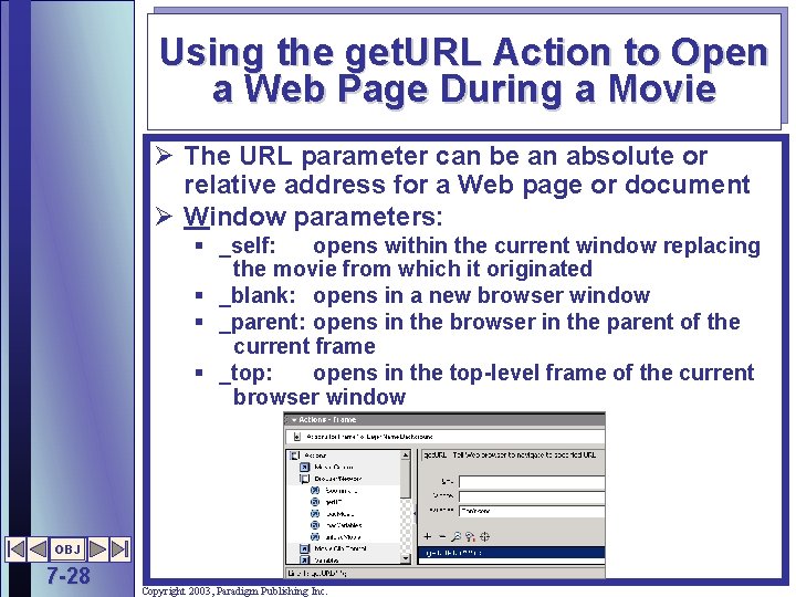 Using the get. URL Action to Open a Web Page During a Movie Ø