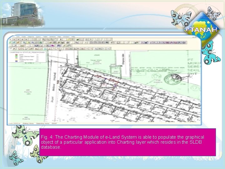 Fig. 4: The Charting Module of e-Land System is able to populate the graphical