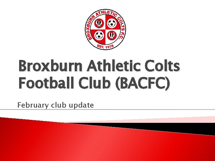 Broxburn Athletic Colts Football Club (BACFC) February club update 