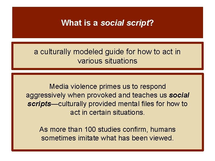 What is a social script? a culturally modeled guide for how to act in What is a social script? a culturally modeled guide for how to act in