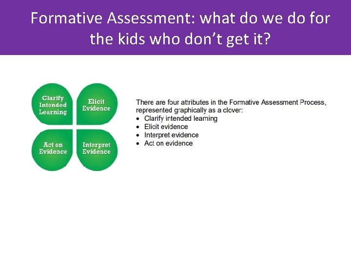 Formative Assessment: what do we do for the kids who don’t get it? 