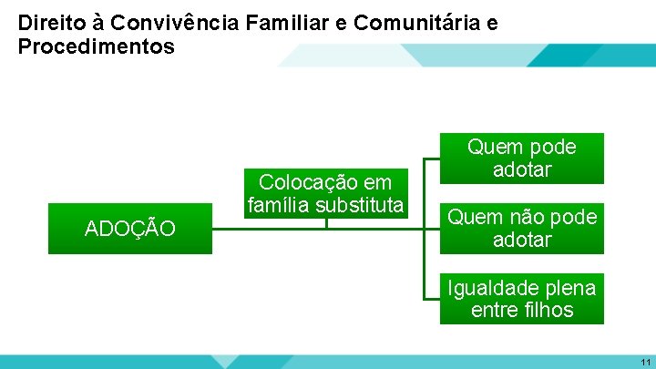 Direito à Convivência Familiar e Comunitária e Procedimentos Colocação em família substituta ADOÇÃO Quem