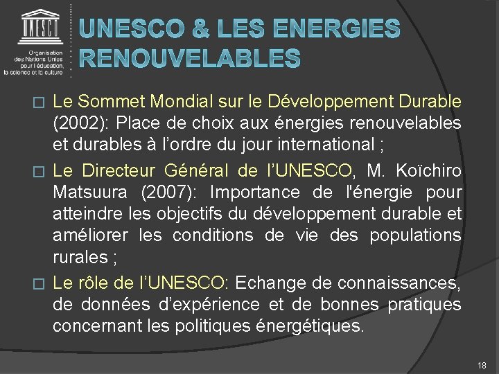 Le Sommet Mondial sur le Développement Durable (2002): Place de choix aux énergies renouvelables